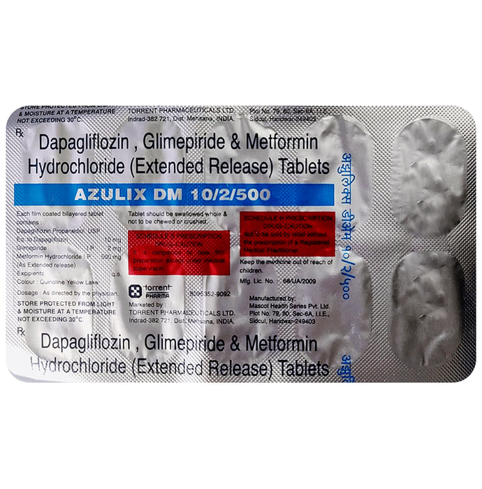Azulix DM 10mg/2mg/500mg Tablet - Classic Derma