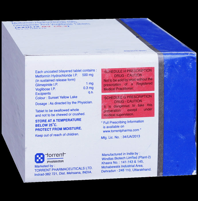 Azulix MV 1mg/500mg/0.3mg Tablet SR