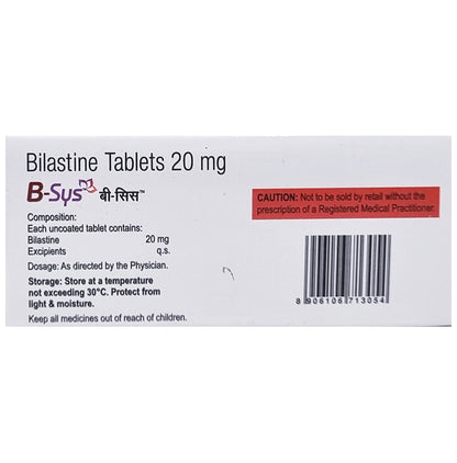 B Sys 20mg Tablet