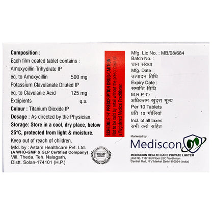 Bactocon-CV 625 Tablet