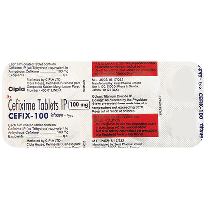 Cefix 100 Tablet