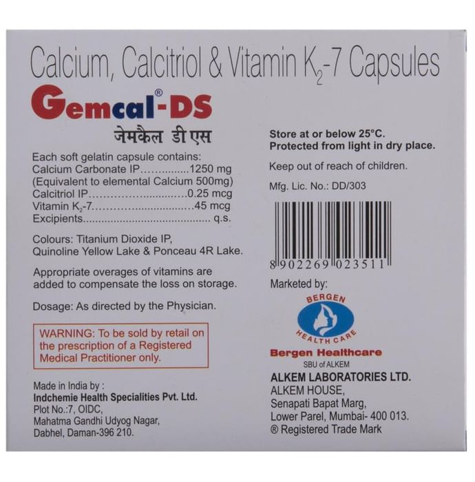 Gemcal-DS Soft Gelatin Capsule