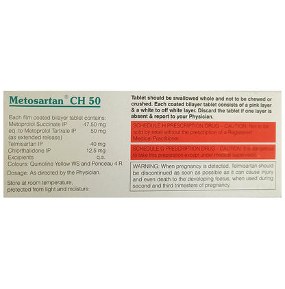 Metosartan CH 50 Tablet ER