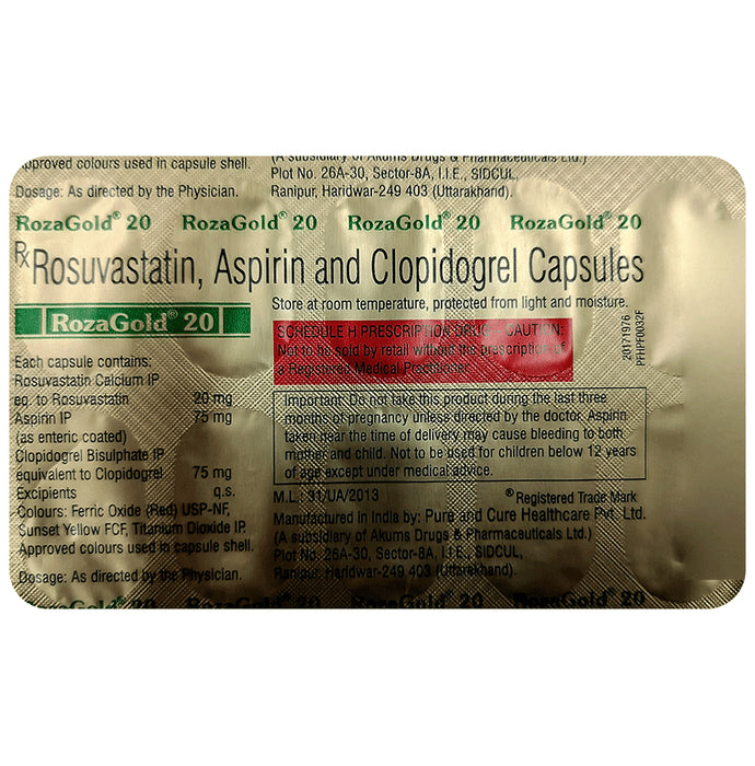 Rozagold 20 Capsule - Classic Derma