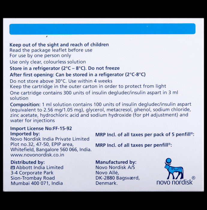 Ryzodeg 100IU/ml Penfill