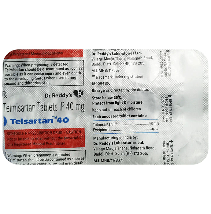 Telsartan 40 Tablet - Classic Derma