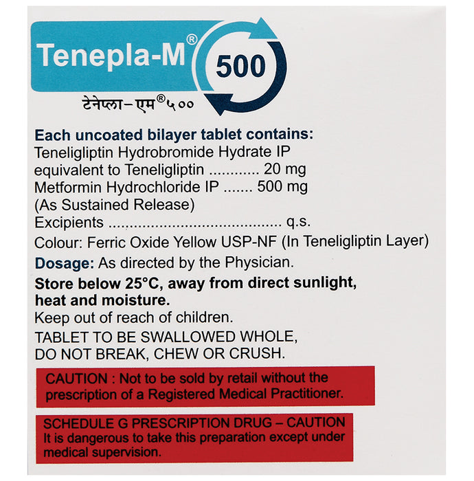 Tenepla M 500mg/20mg Tablet SR