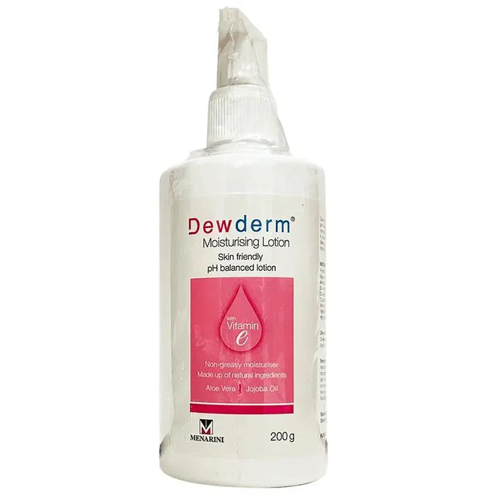 Dewderm Moisturising Lotion with Vitamin E, Aloe Vera & Jojoba Oil | Skin-Friendly & pH-Balanced - Classic Derma 