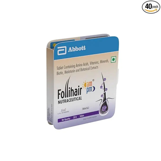 Follihair AM PM Tablet | Gluten-Free - Classic Derma 