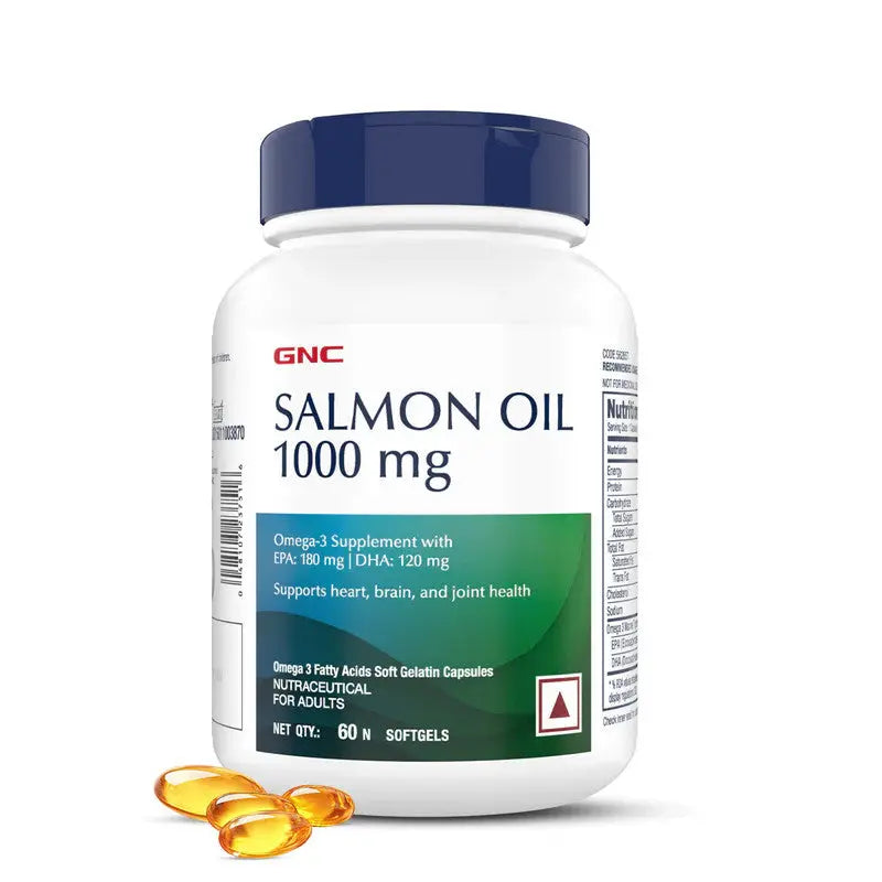 GNC Salmon Oil 1000mg Supports Joint Health, Vision & Overall Well-Being - Classic Derma 