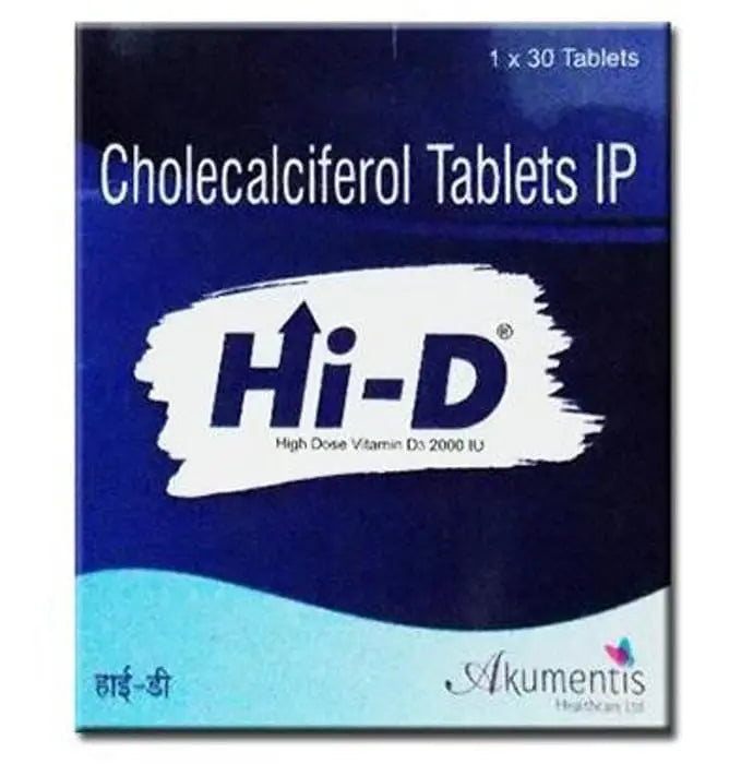 Hi-D 2000IU Tablet - Classic Derma 