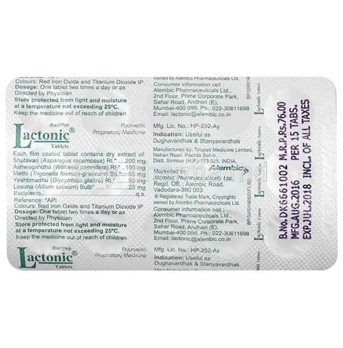 Lactonic Tablet - Classic Derma 