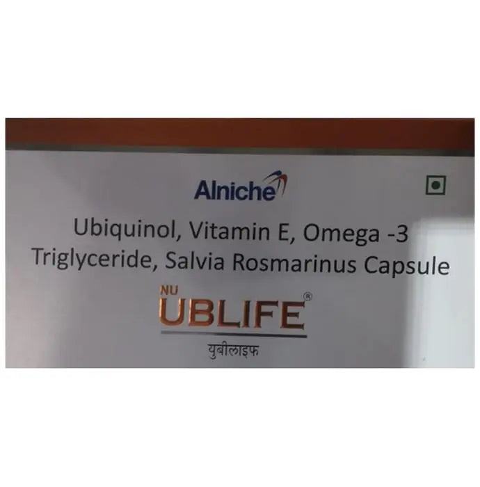 Nu Ublife Capsule with Ubiquinol, Vitamin E & Omega 3 - Classic Derma 