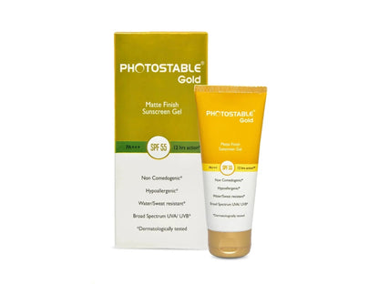 Photostable Gold Sunscreen Gel Spf 55 - Classic Derma 