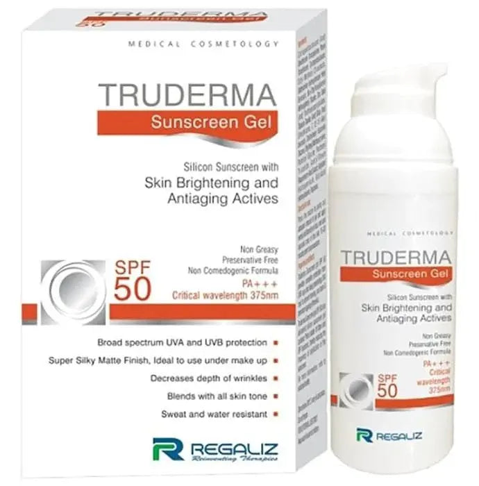 Regaliz Truderma Sunscreen SPF 50 Gel - Classic Derma 