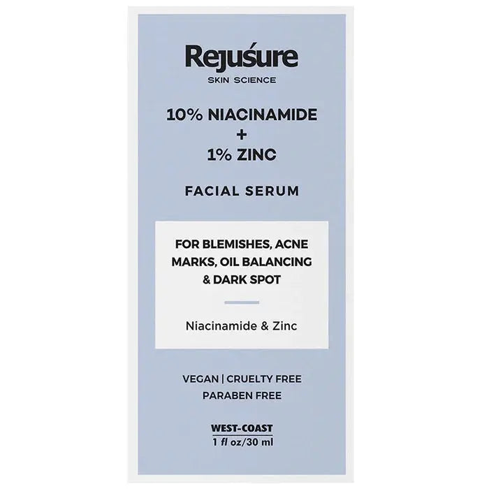 Rejusure 10% Niacinamide + 1% Zinc Facial Serum - Classic Derma 