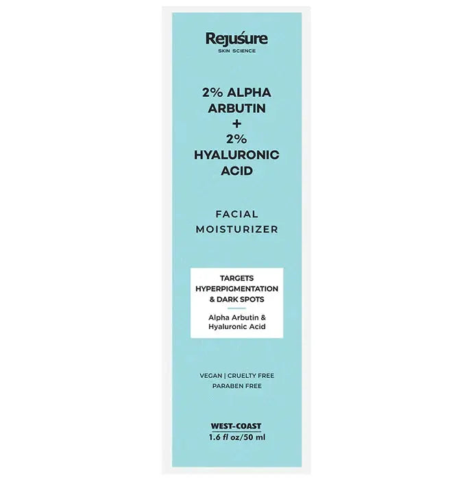 Rejusure 2% Alpha Arbutin + 2% Hyaluronic Acid Facial Moisturizer - Classic Derma 