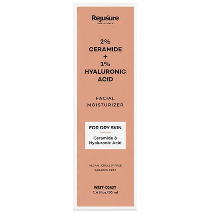 Rejusure 2% Ceramide + 1% Hyaluronic Acid Facial Moisturizer - Classic Derma 