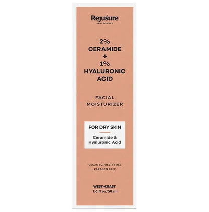 Rejusure 2% Ceramide + 1% Hyaluronic Acid Facial Moisturizer - Classic Derma 