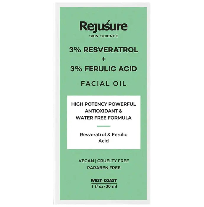 Rejusure 3% Reservatrol + 3% Ferulic Acid Facial Oil - Classic Derma 