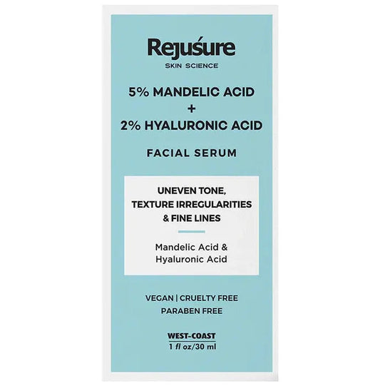 Rejusure 5% Mandelic Acid + 2% Hyaluronic Acid Facial Serum - Classic Derma 