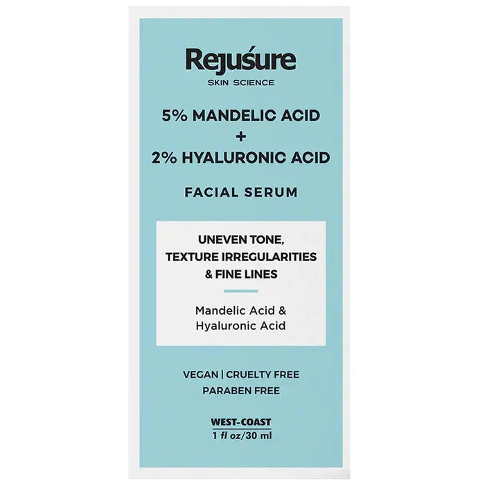 Rejusure 5% Mandelic Acid + 2% Hyaluronic Acid Facial Serum - Classic Derma 