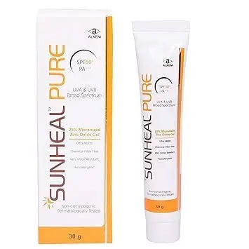 Sunheal Pure UVA & UVB Broad Spectrum SPF 50+ Sunscreen Gel PA+++ - Classic Derma 